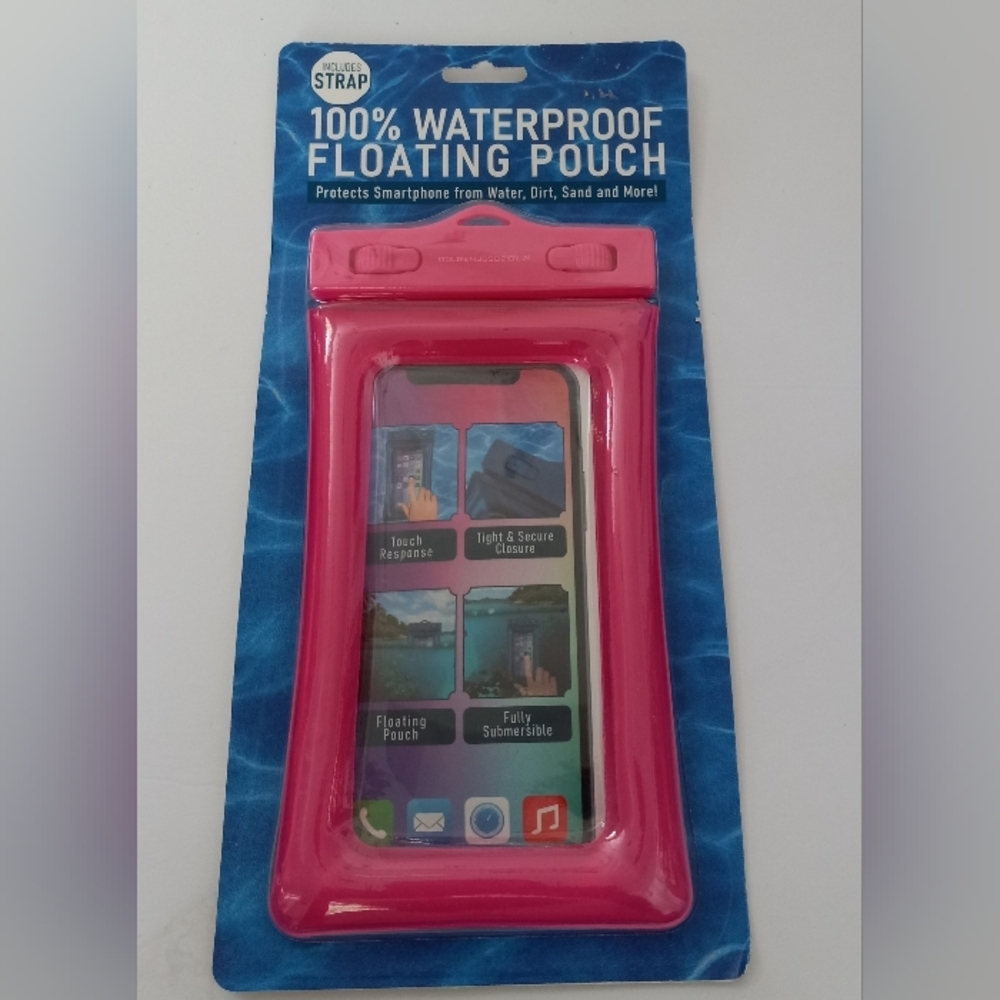 Smartphone Protector 💯 % Waterproof Floating Pouch W/Strap Blue,Pink,Green,Oran